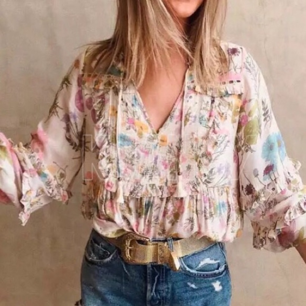 Bohemian Floral Blouse - Picture 3 of 8